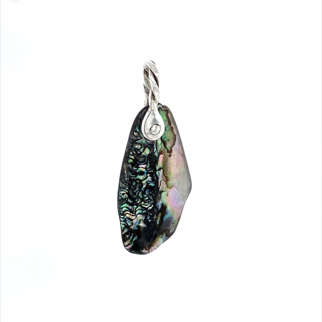 Abalone Shell Pendant ("Cascades Abalone") (V) - Barb Murrin Jewelry