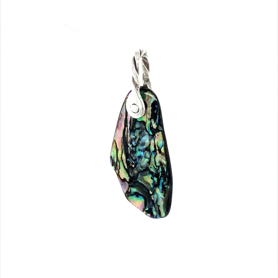 Abalone Shell Pendant ("Cascades Abalone") (V), front 1-4 - Barb Murrin Jewelry