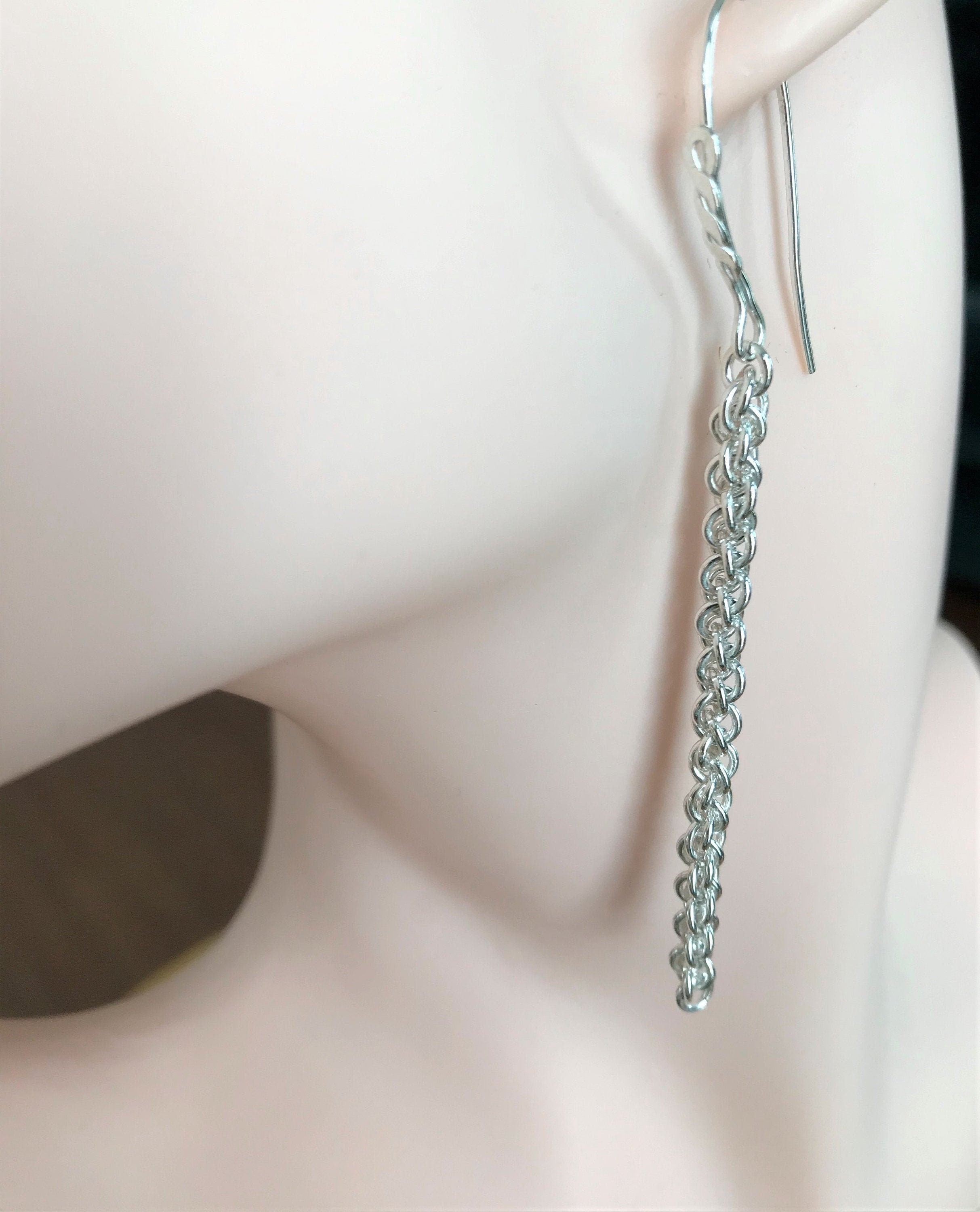 Argentium JPL3 (Jens Pind) earrings on mannequin