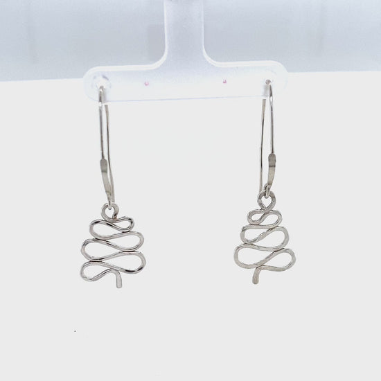 Argentium Silver Tree Earrings, video - Barb Murrin Jewelry