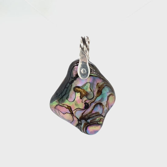 Abalone Shell Pendant ("Topographic Abalone") (N), movie - Barb Murrin Jewelry