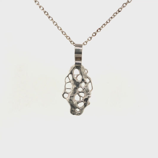 Argentium Silver Pendant ("Molten Tree Pendant")