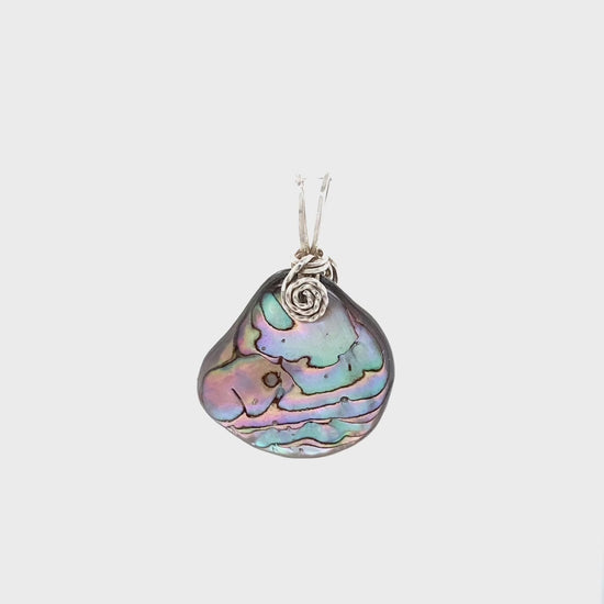 Medium abalone shell pendant, movie_Barb Murrin Jewelry