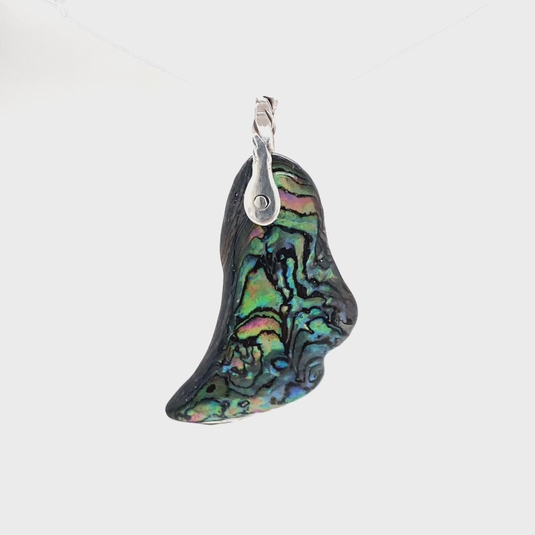 Abalone Shell Pendant ("Abalone Slipper") (L), movie - Barb Murrin Jewelry