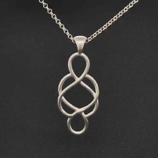 Argentium Silver Celtic Knot Pendant with Attached bail - Barb Murrin Jewelry