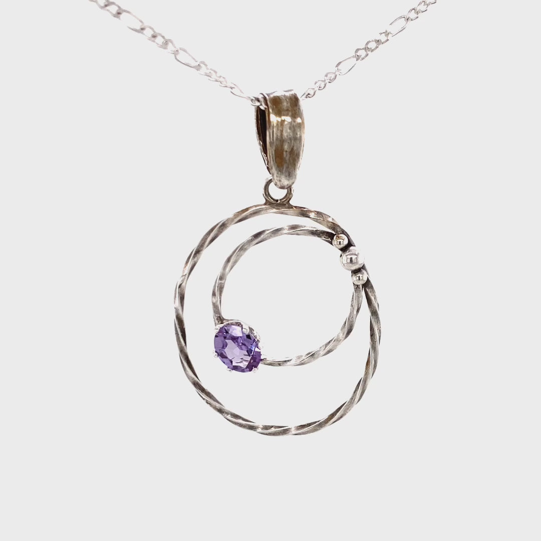 Constellation pendant, twisted wire, alexandrite stone, video - Barb Murrin Jewelry