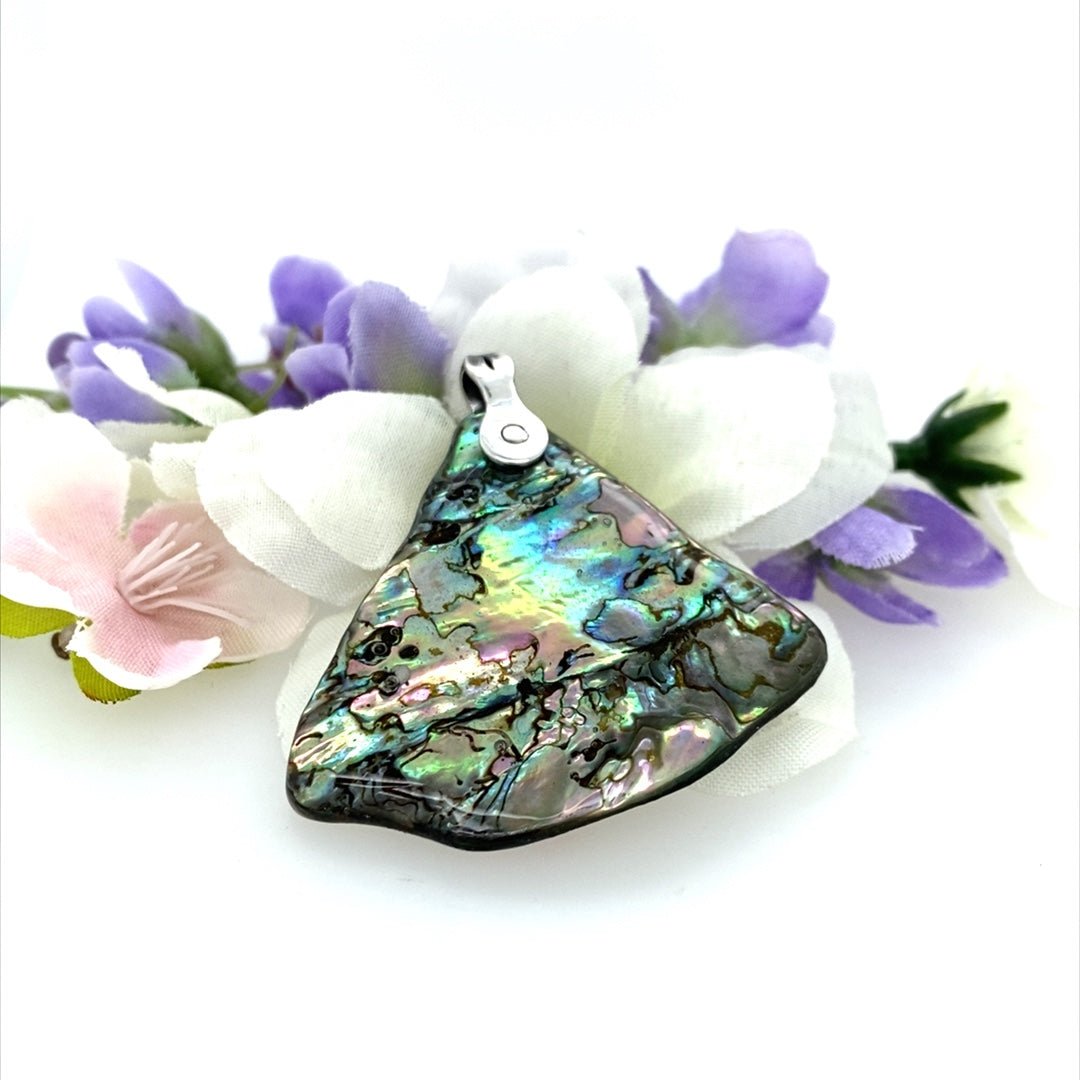 Abalone Shell Pendant ("Abalone Pendulum") (Q) - Barb Murrin Jewelry