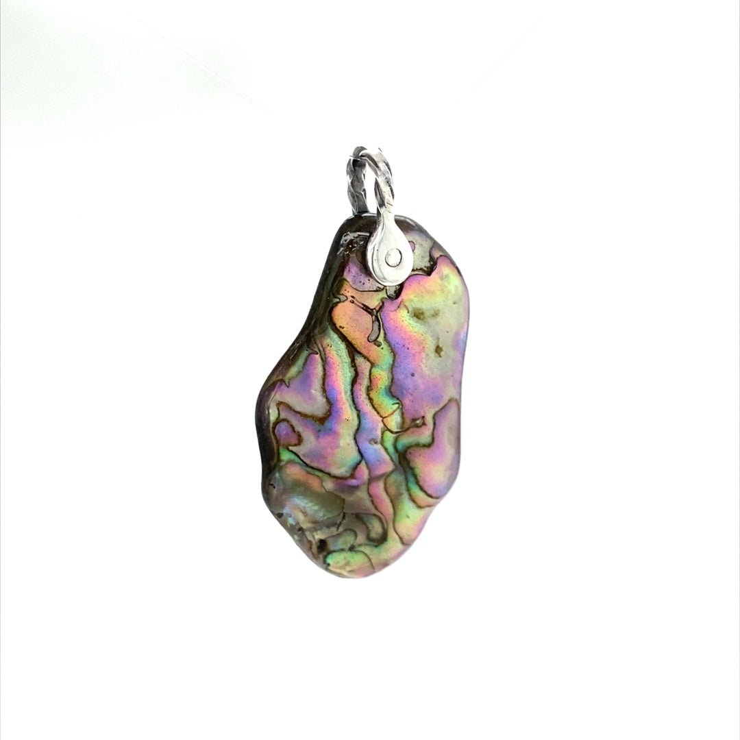 Abalone Shell Pendant ("Abalone Subtle Brilliance") (M) - Barb Murrin Jewelry