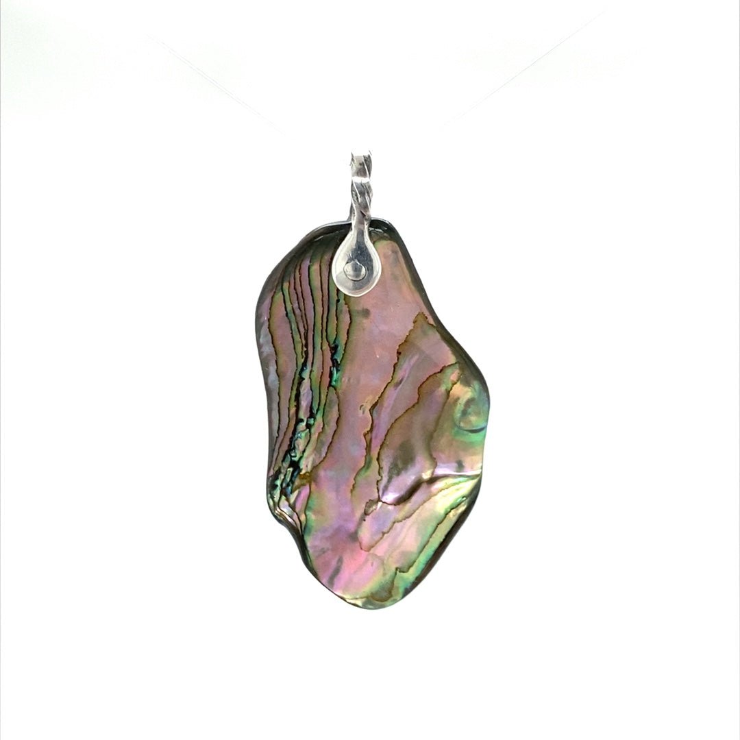 Abalone Shell Pendant ("Abalone Subtle Brilliance") (M) - Barb Murrin Jewelry