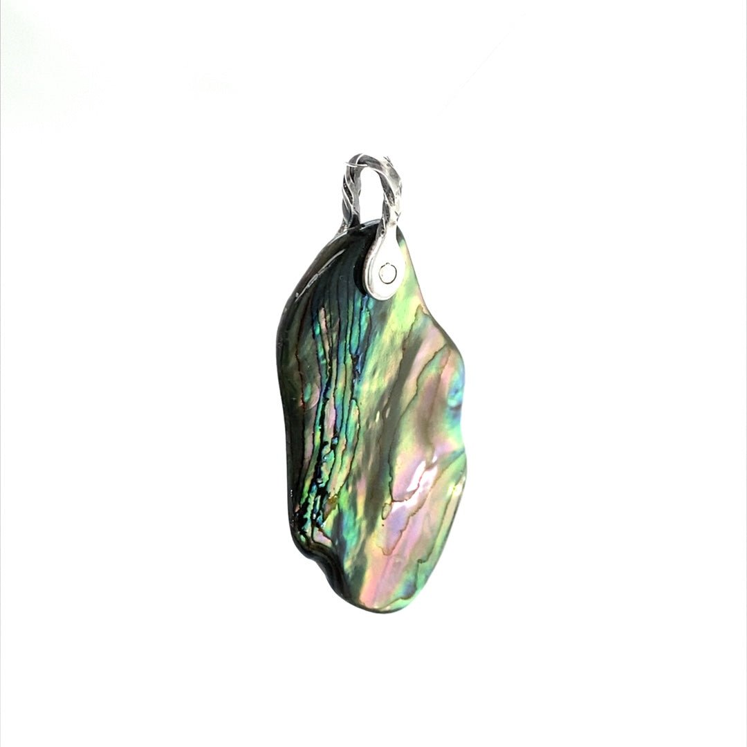 Abalone Shell Pendant ("Abalone Subtle Brilliance") (M) - Barb Murrin Jewelry