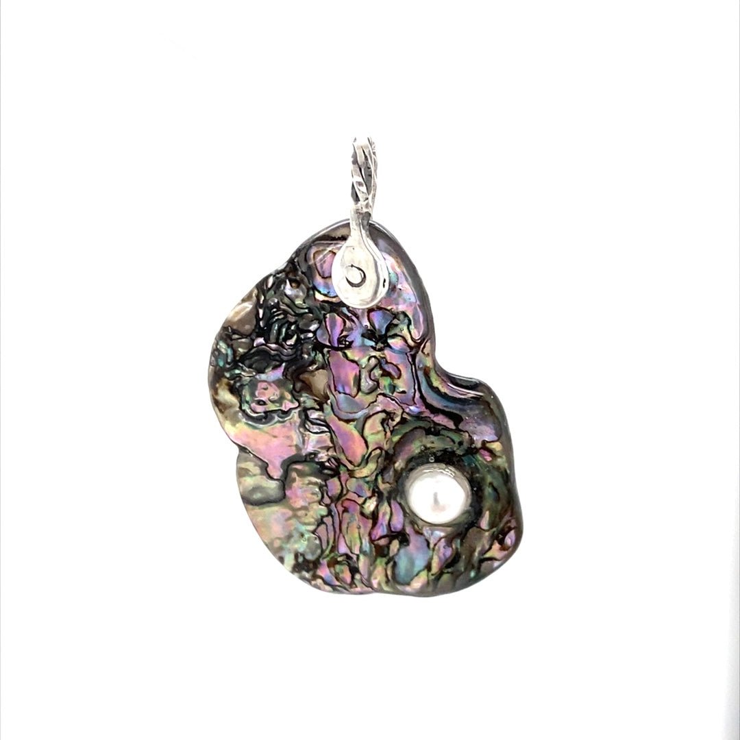 Abalone Shell Pendant ("Abalone White Pearl") (K) - Barb Murrin Jewelry