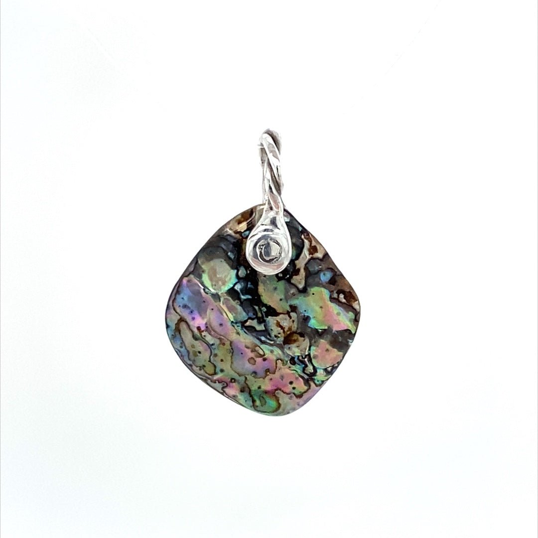 Abalone Shell Pendant ("Delicate Square Abalone") (U) - Barb Murrin Jewelry