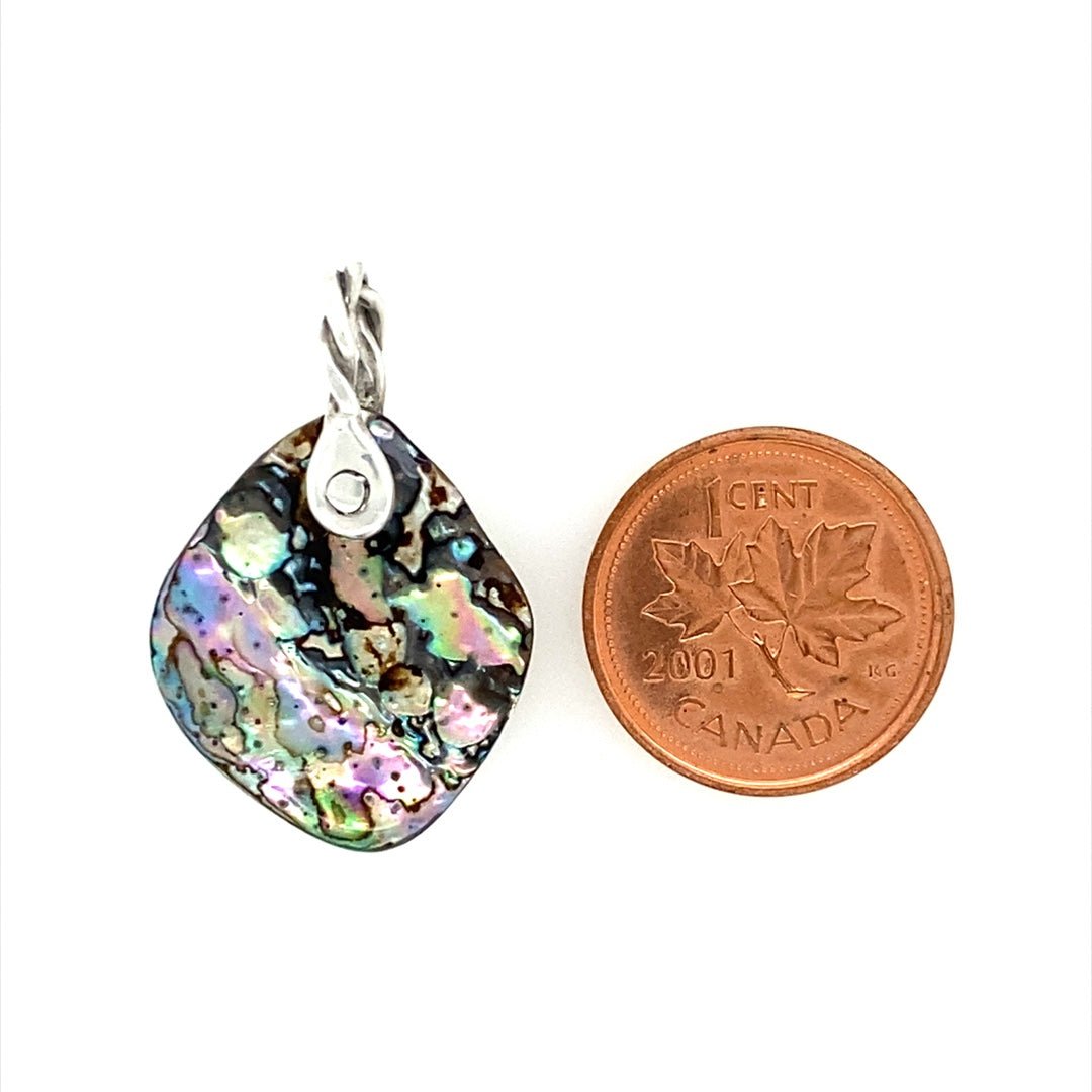 Abalone Shell Pendant ("Delicate Square Abalone") (U) - Barb Murrin Jewelry