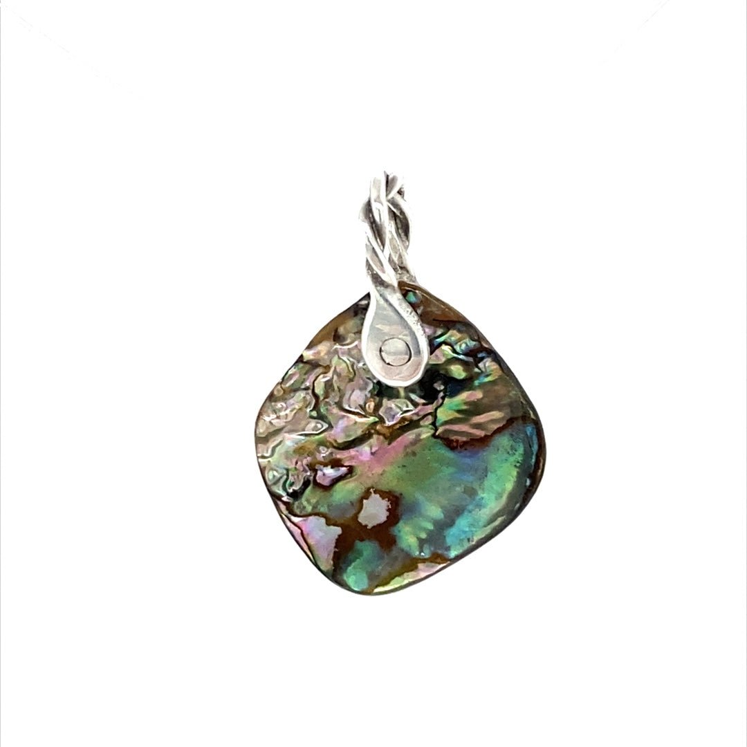 Abalone Shell Pendant ("Delicate Square Abalone") (U) - Barb Murrin Jewelry