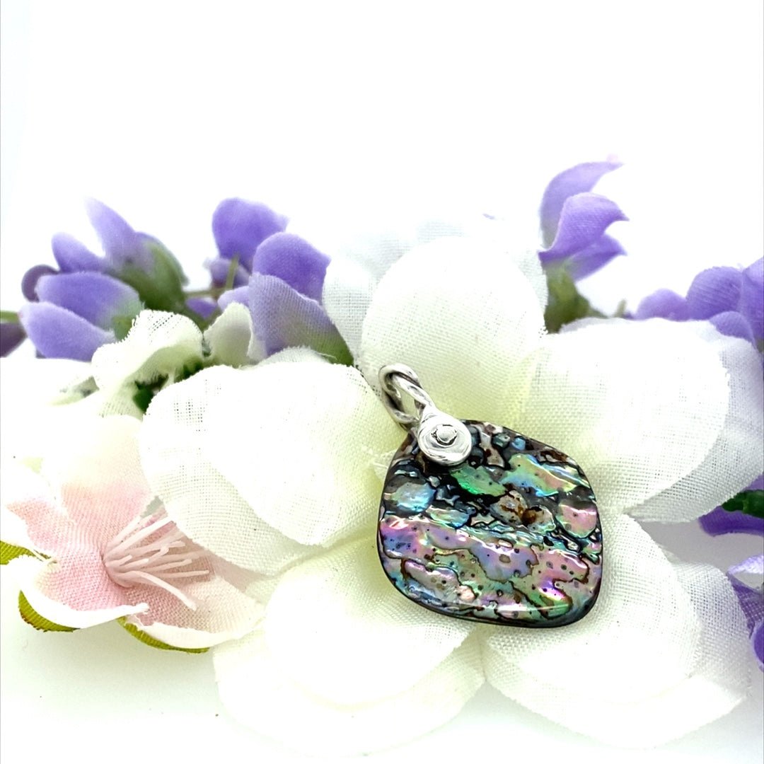 Abalone Shell Pendant ("Delicate Square Abalone") (U) - Barb Murrin Jewelry