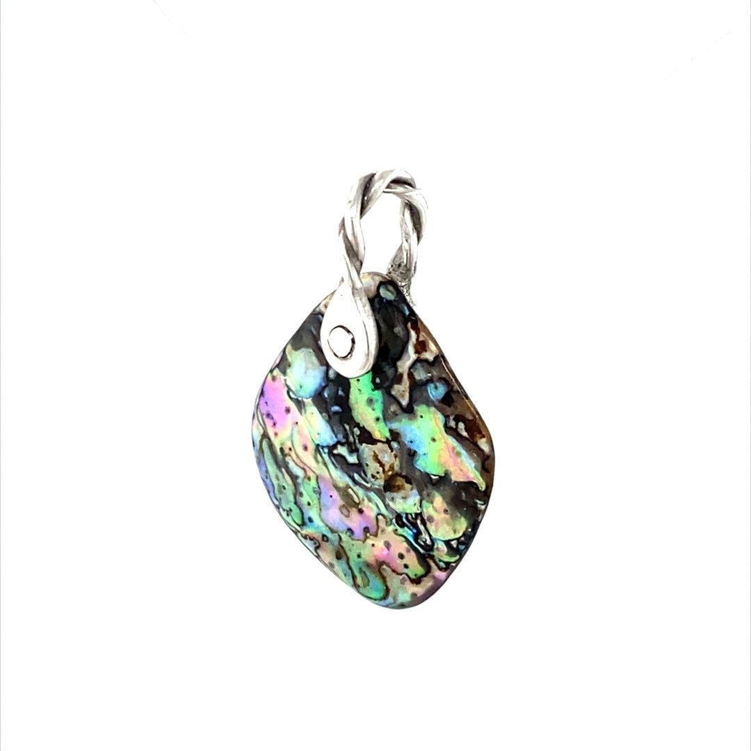 Abalone Shell Pendant ("Delicate Square Abalone") (U) - Barb Murrin Jewelry