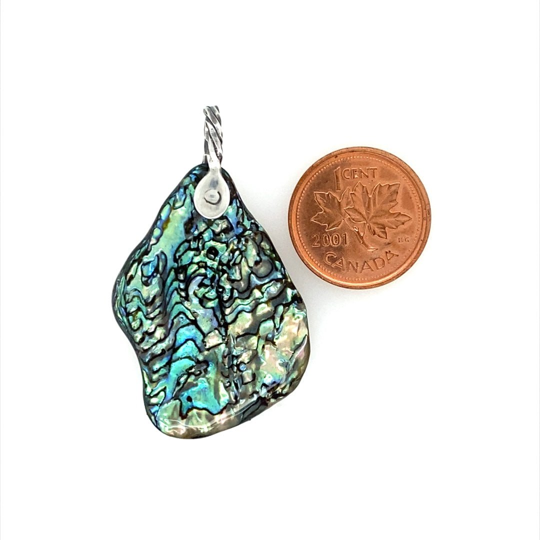 Abalone Shell Pendant ("Green Shimmer Abalone") (P) - Barb Murrin Jewelry