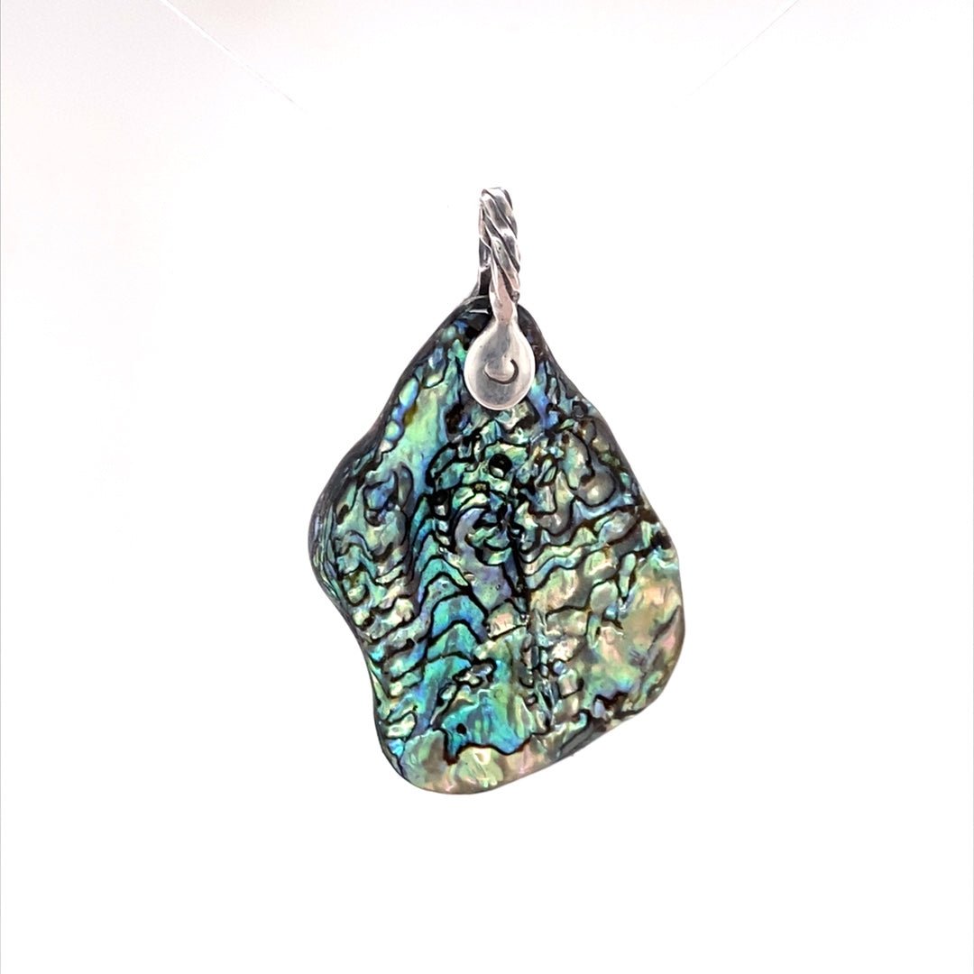 Abalone Shell Pendant ("Green Shimmer Abalone") (P) - Barb Murrin Jewelry