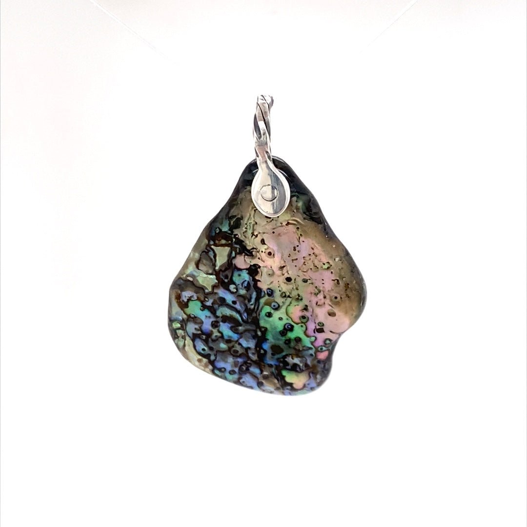 Abalone Shell Pendant ("Green Shimmer Abalone") (P) - Barb Murrin Jewelry