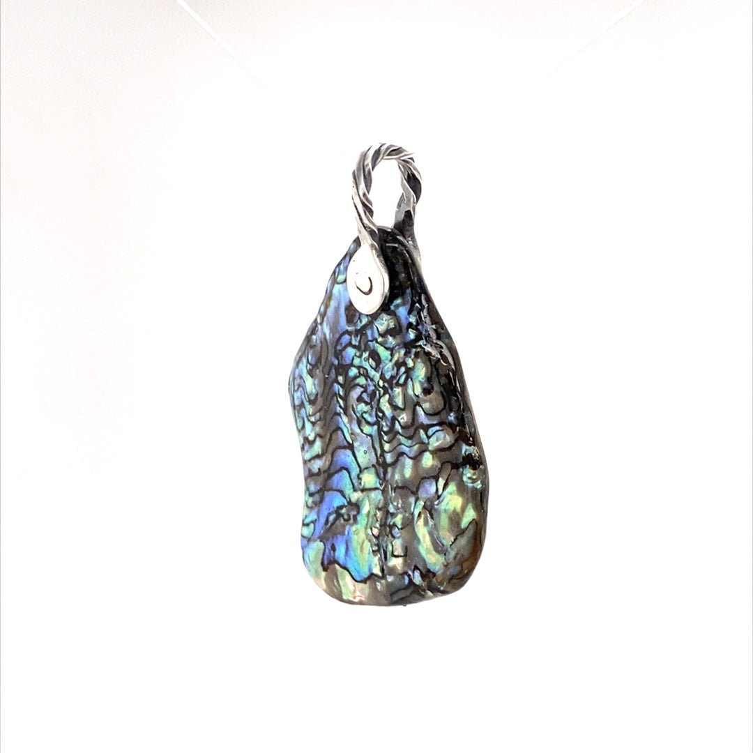 Abalone Shell Pendant ("Green Shimmer Abalone") (P) - Barb Murrin Jewelry