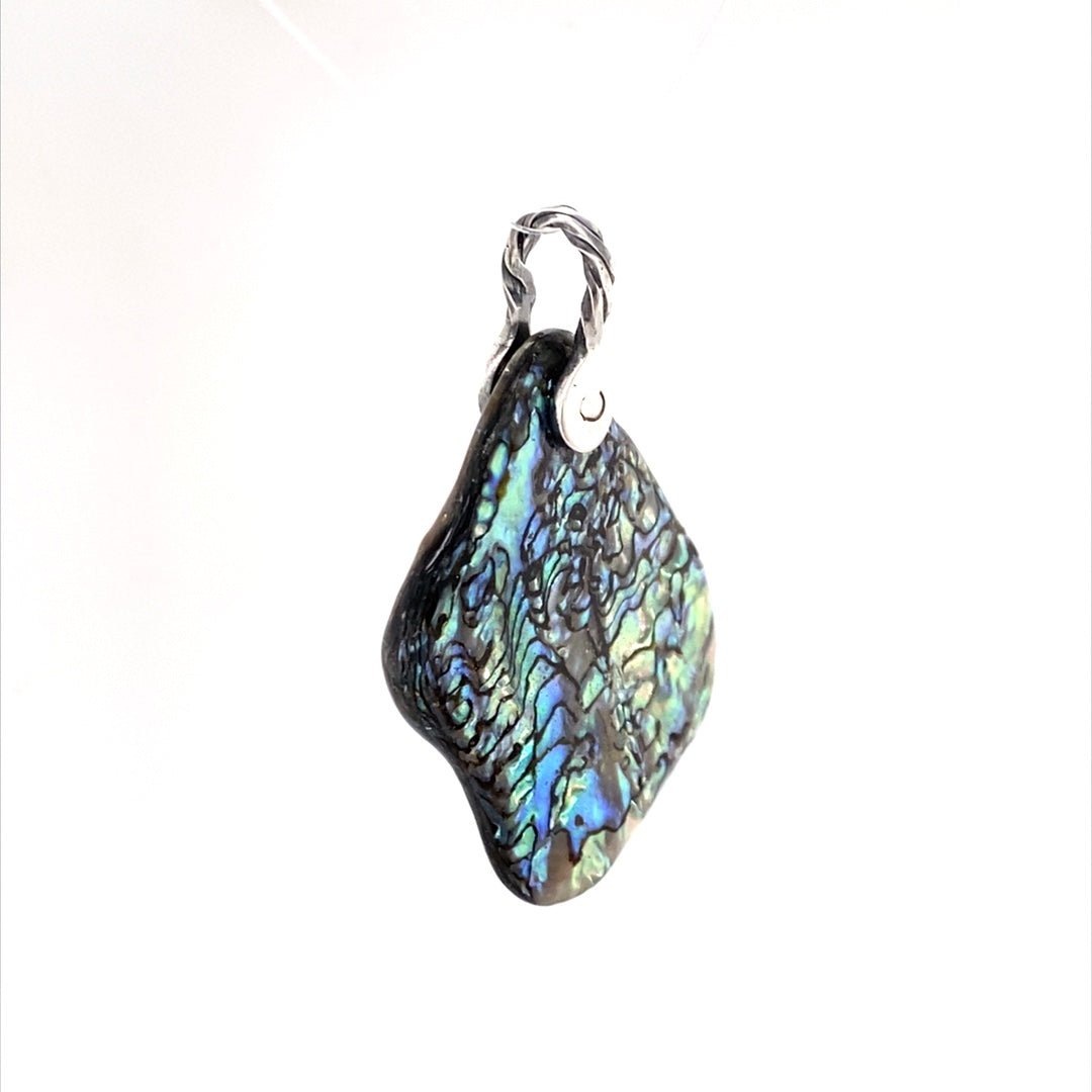 Abalone Shell Pendant ("Green Shimmer Abalone") (P) - Barb Murrin Jewelry