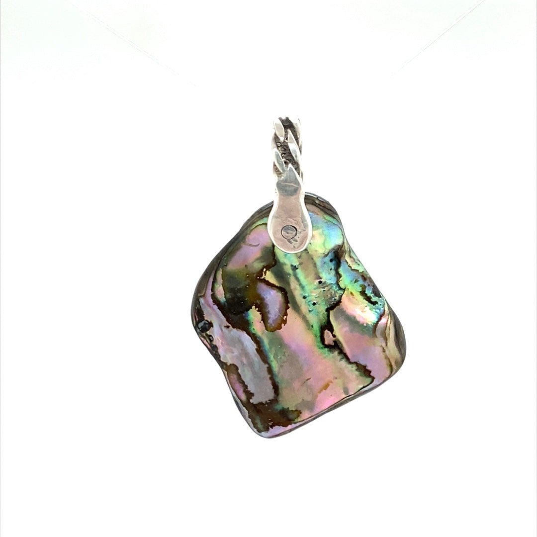 Abalone Shell Pendant ("Topographic Abalone") (N) - Barb Murrin Jewelry