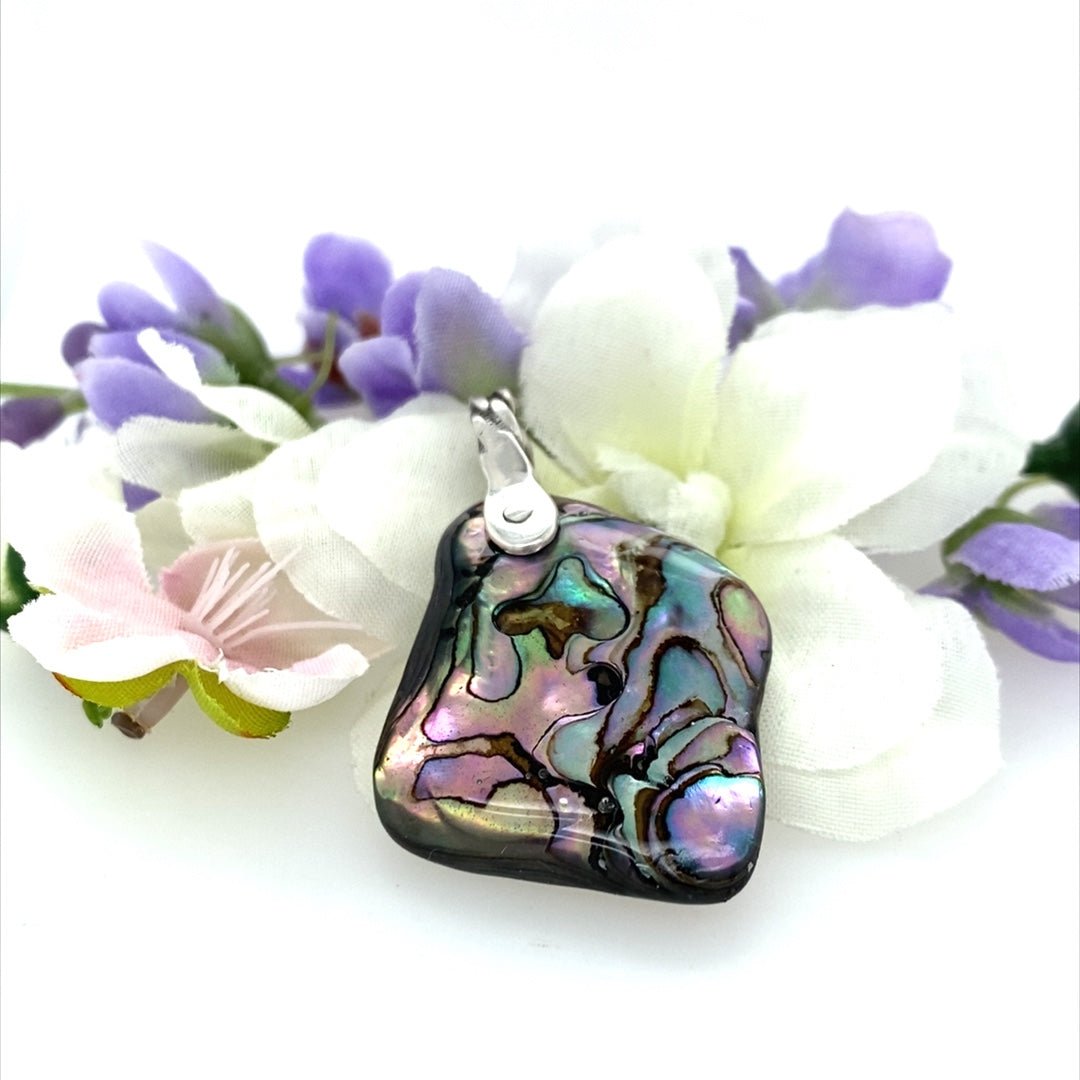 Abalone Shell Pendant ("Topographic Abalone") (N) - Barb Murrin Jewelry