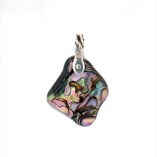 Abalone Shell Pendant ("Topographic Abalone") (N) - Barb Murrin Jewelry