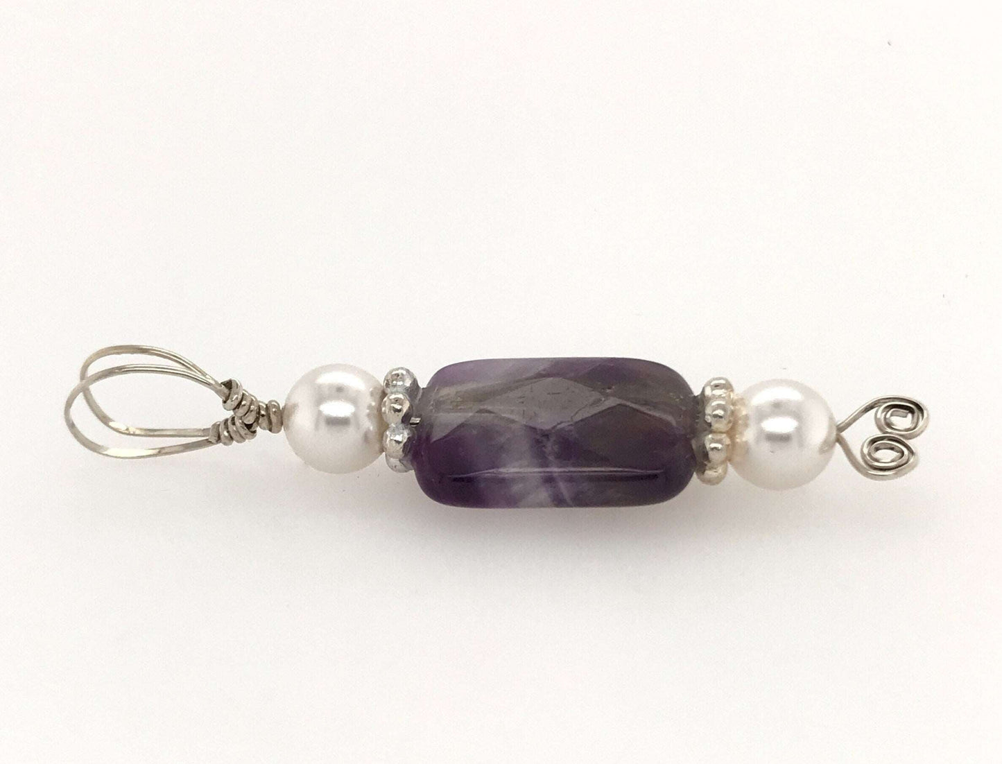 Amethyst and Pearl Pendants - Barb Murrin Jewelry