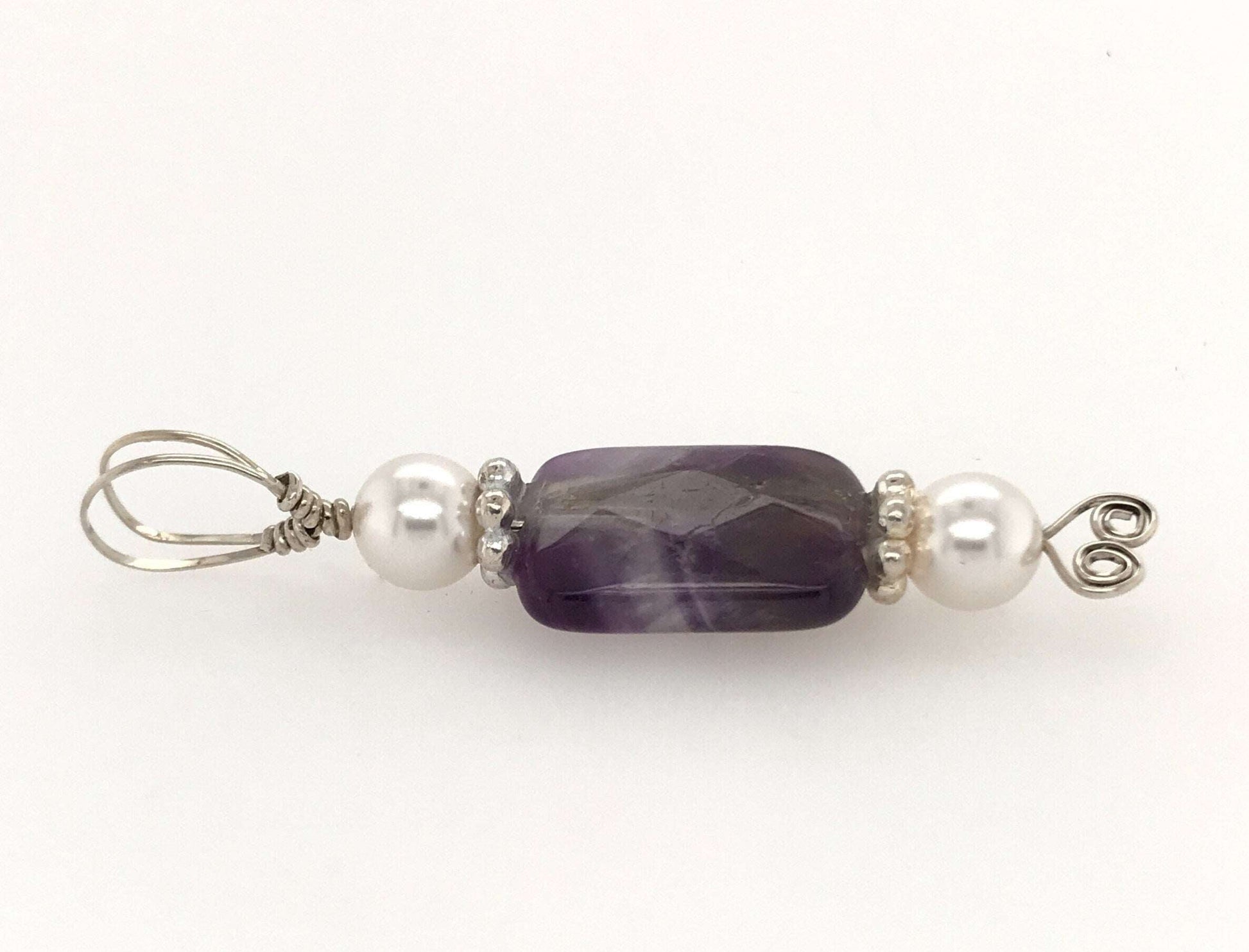 Amethyst and Pearl Pendants - Barb Murrin Jewelry