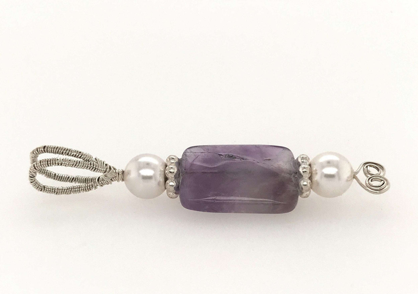 Amethyst and Pearl Pendants - Barb Murrin Jewelry