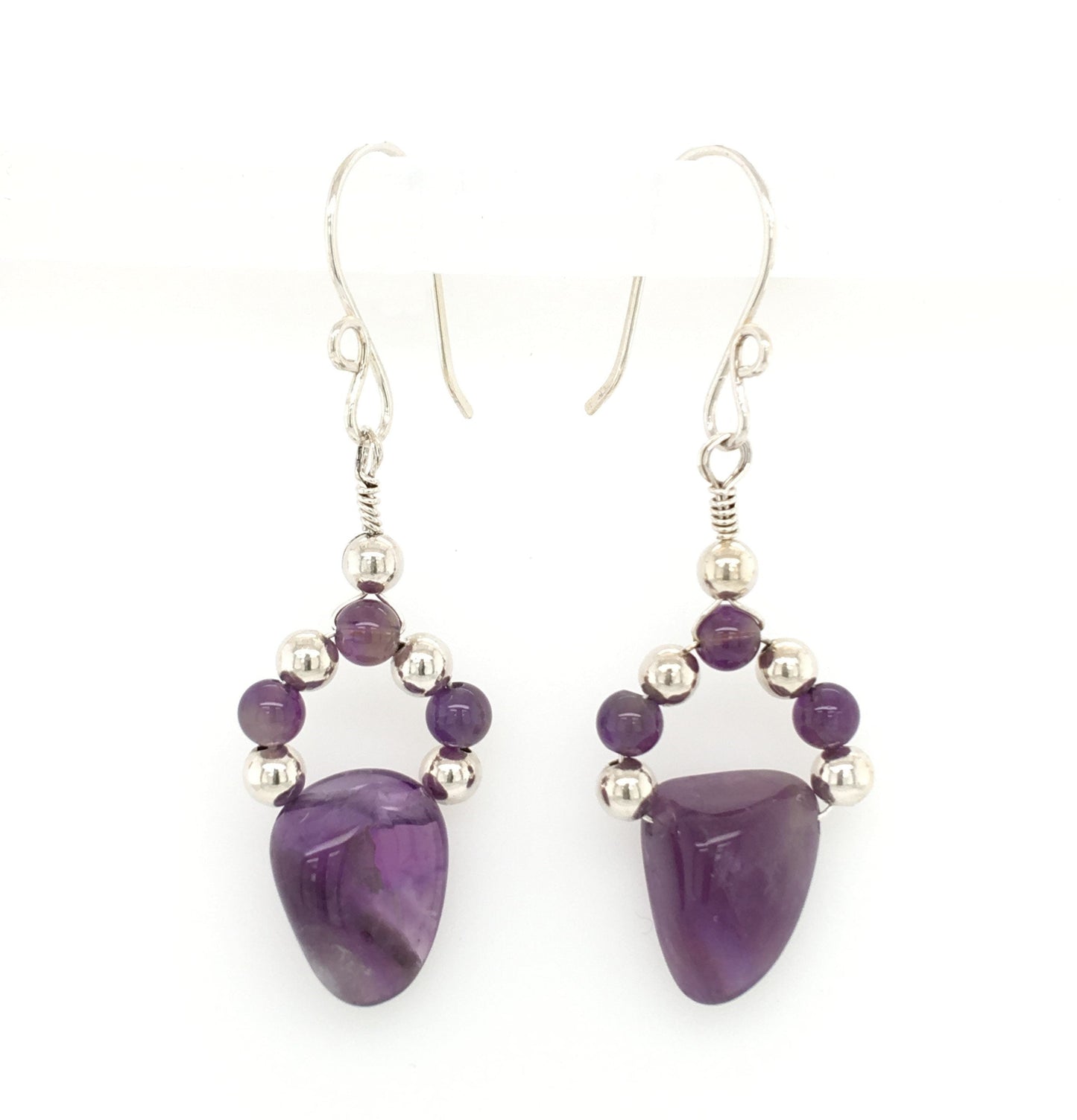 Amethyst & Silver Earrings - Barb Murrin Jewelry