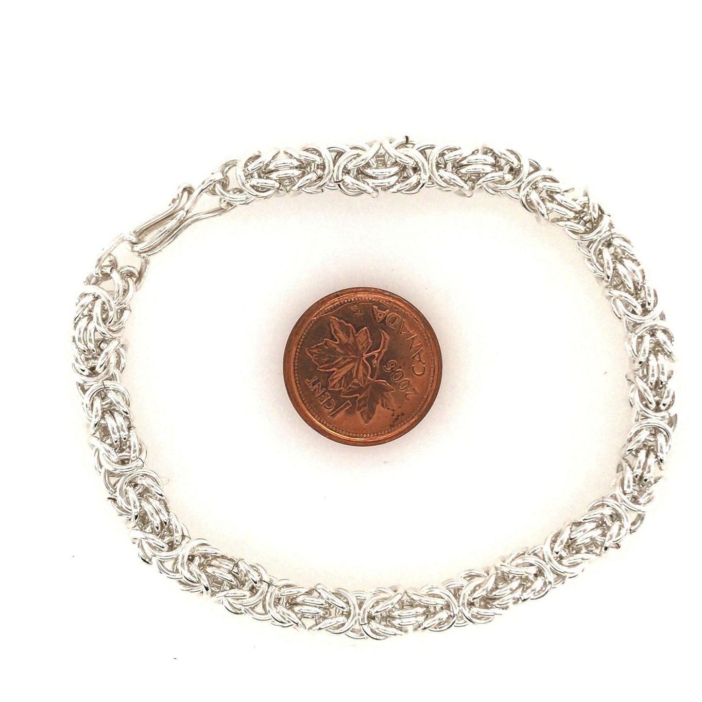 Argentium Silver Byzantine Bracelet - Barb Murrin Jewelry