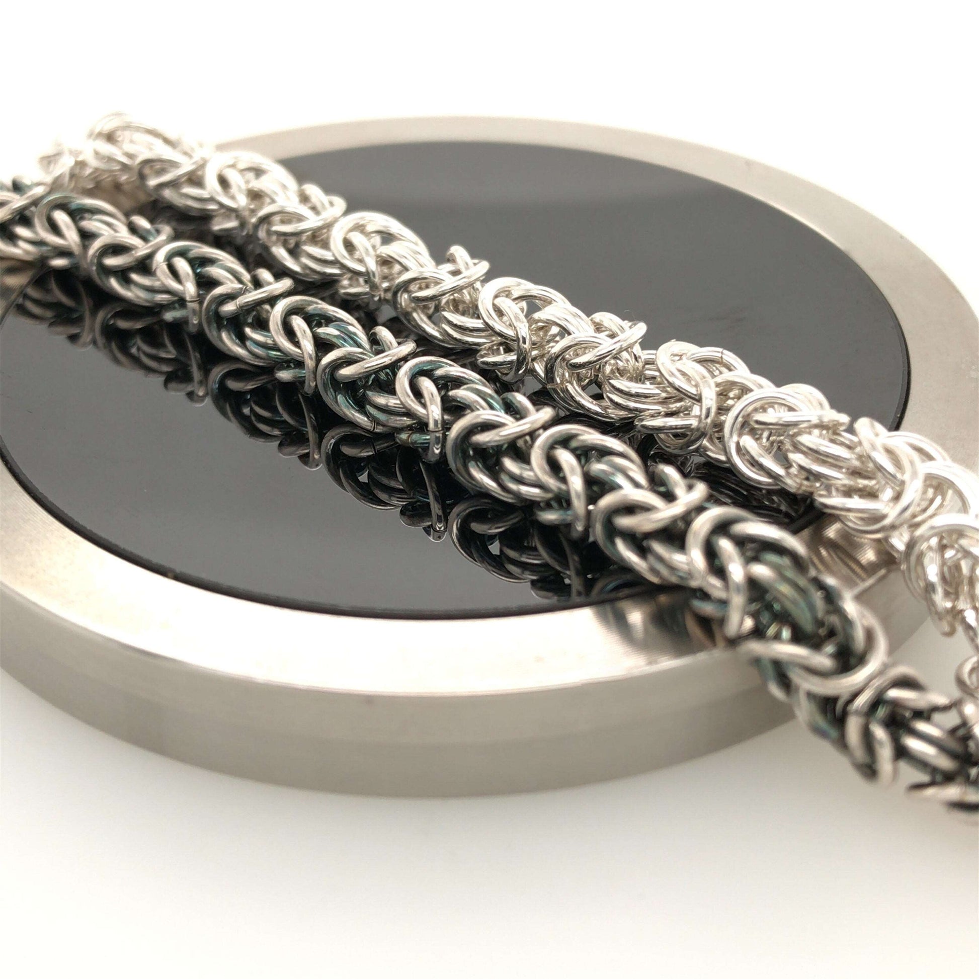 Argentium Silver Byzantine Bracelet - Barb Murrin Jewelry