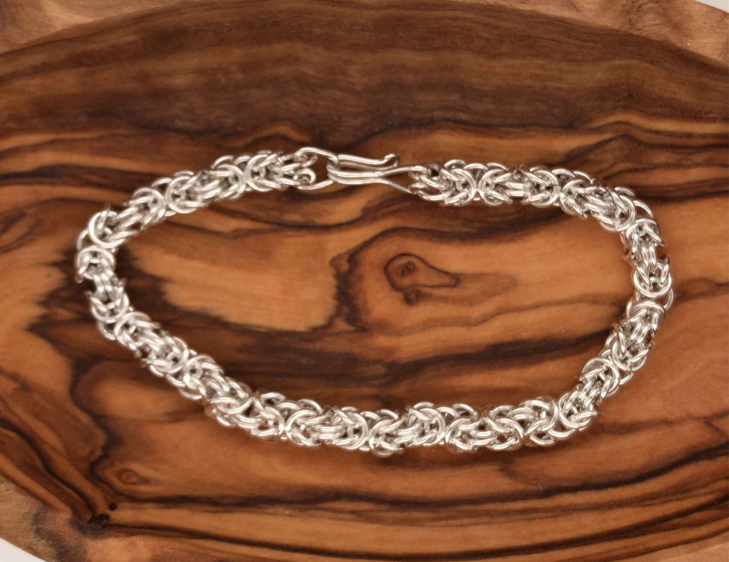 Argentium Silver Byzantine Bracelet - Barb Murrin Jewelry