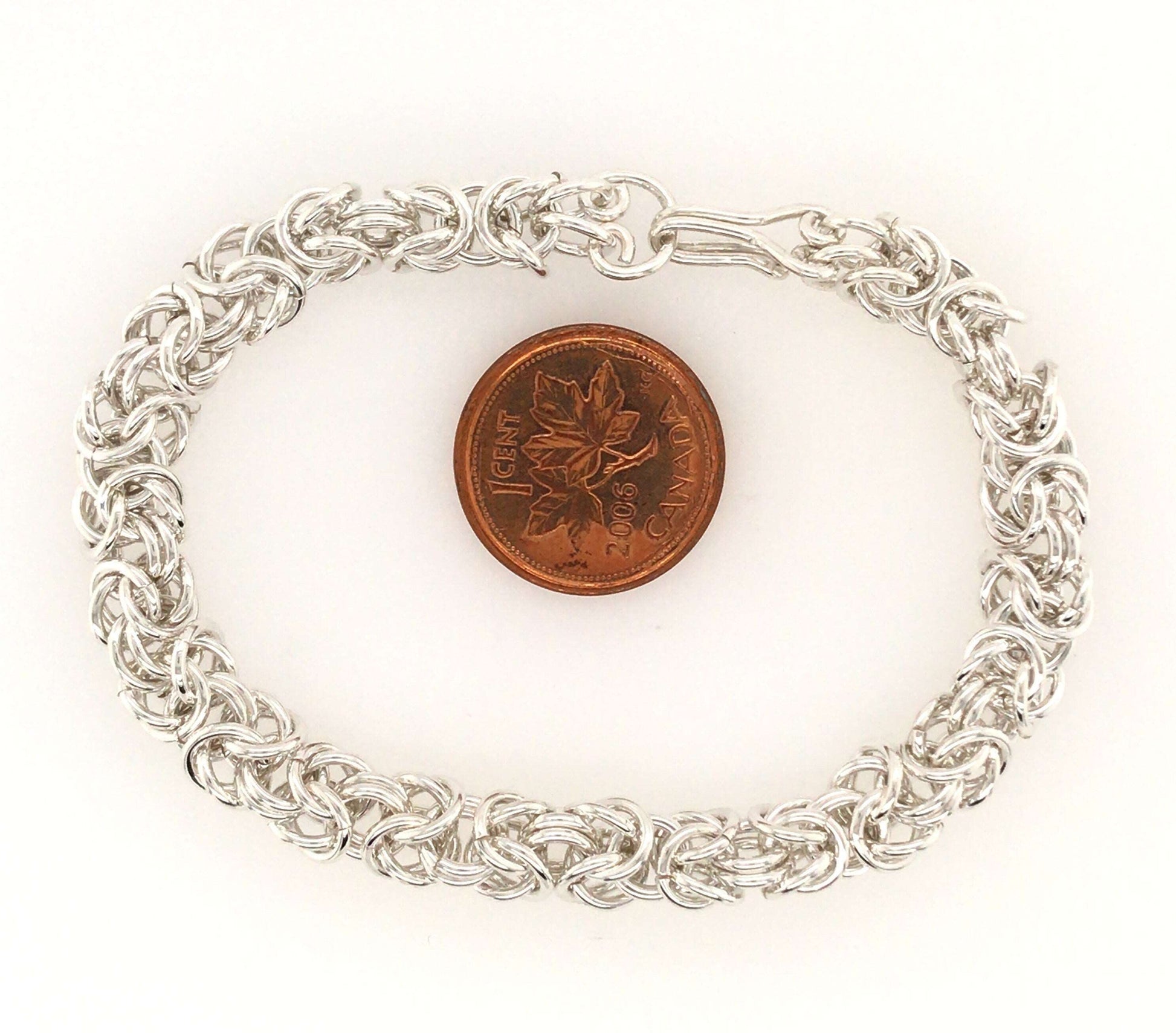 Argentium Silver Byzantine Bracelet - Barb Murrin Jewelry