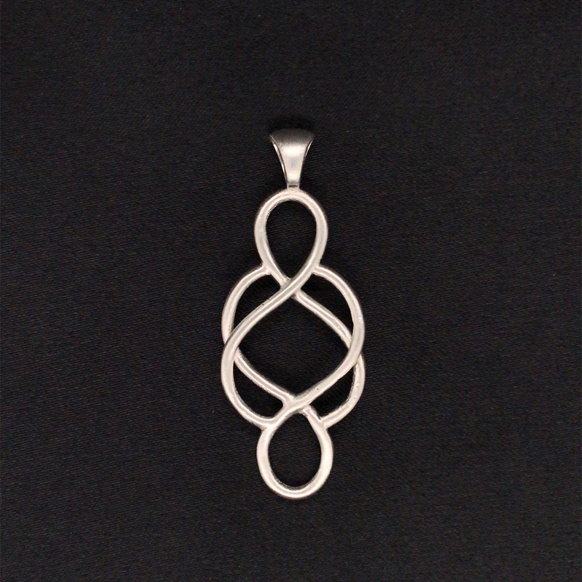 Argentium Silver Celtic Knot Pendant with Attached bail - Barb Murrin Jewelry