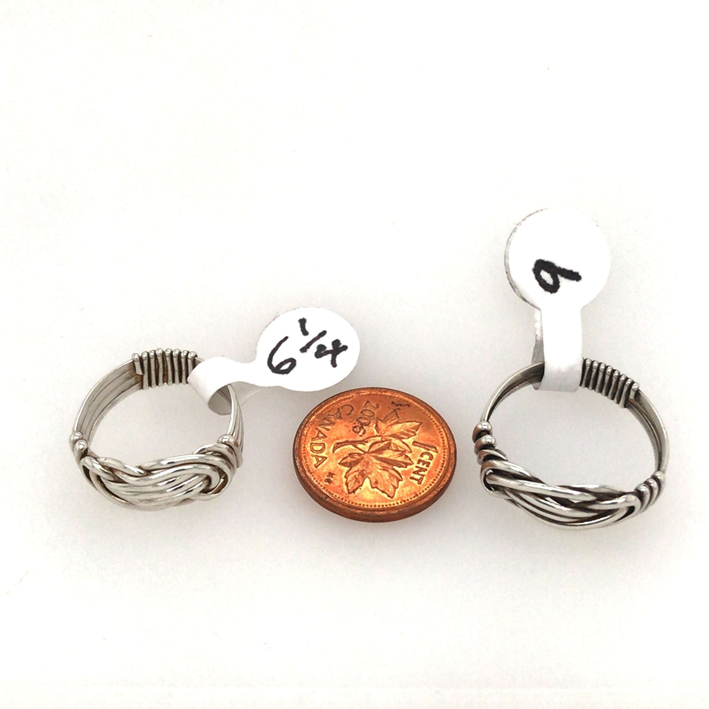 Argentium Silver Knotted Rings from Half-Round Wire - Barb Murrin Jewelry