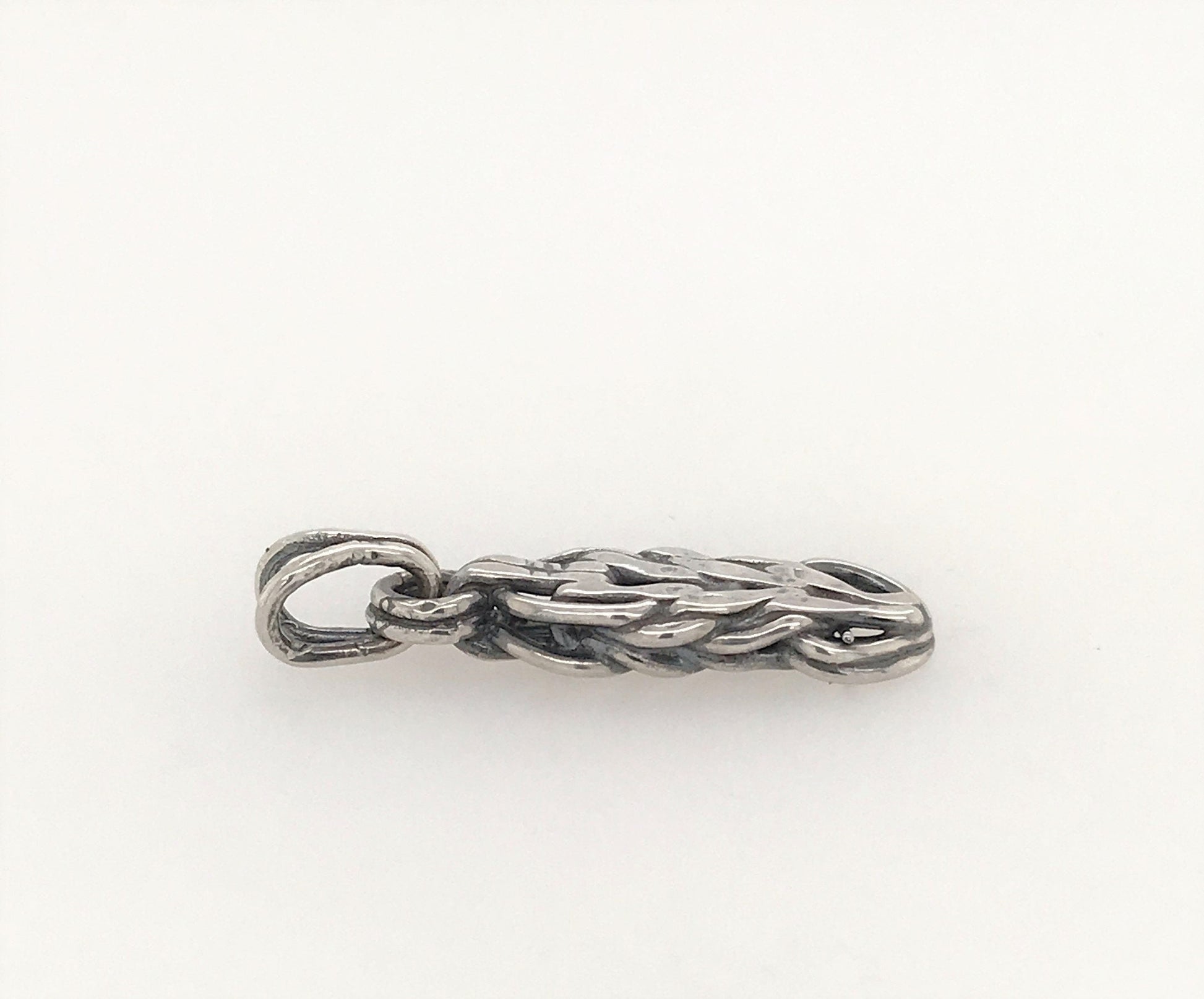 Argentium Silver Peanut Pendant ("Silver Peanut") - Barb Murrin Jewelry