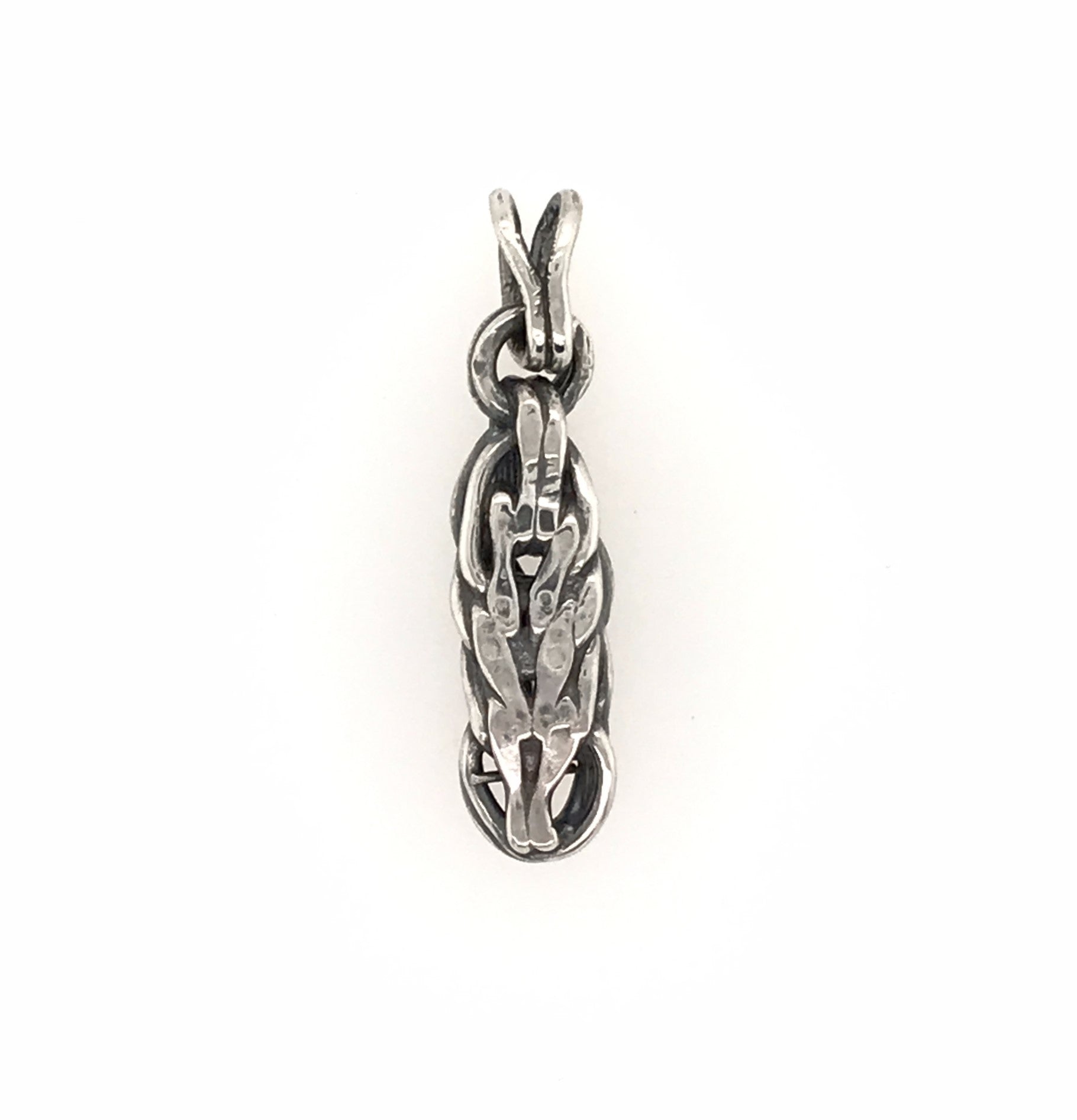 Argentium Silver Peanut Pendant ("Silver Peanut") - Barb Murrin Jewelry