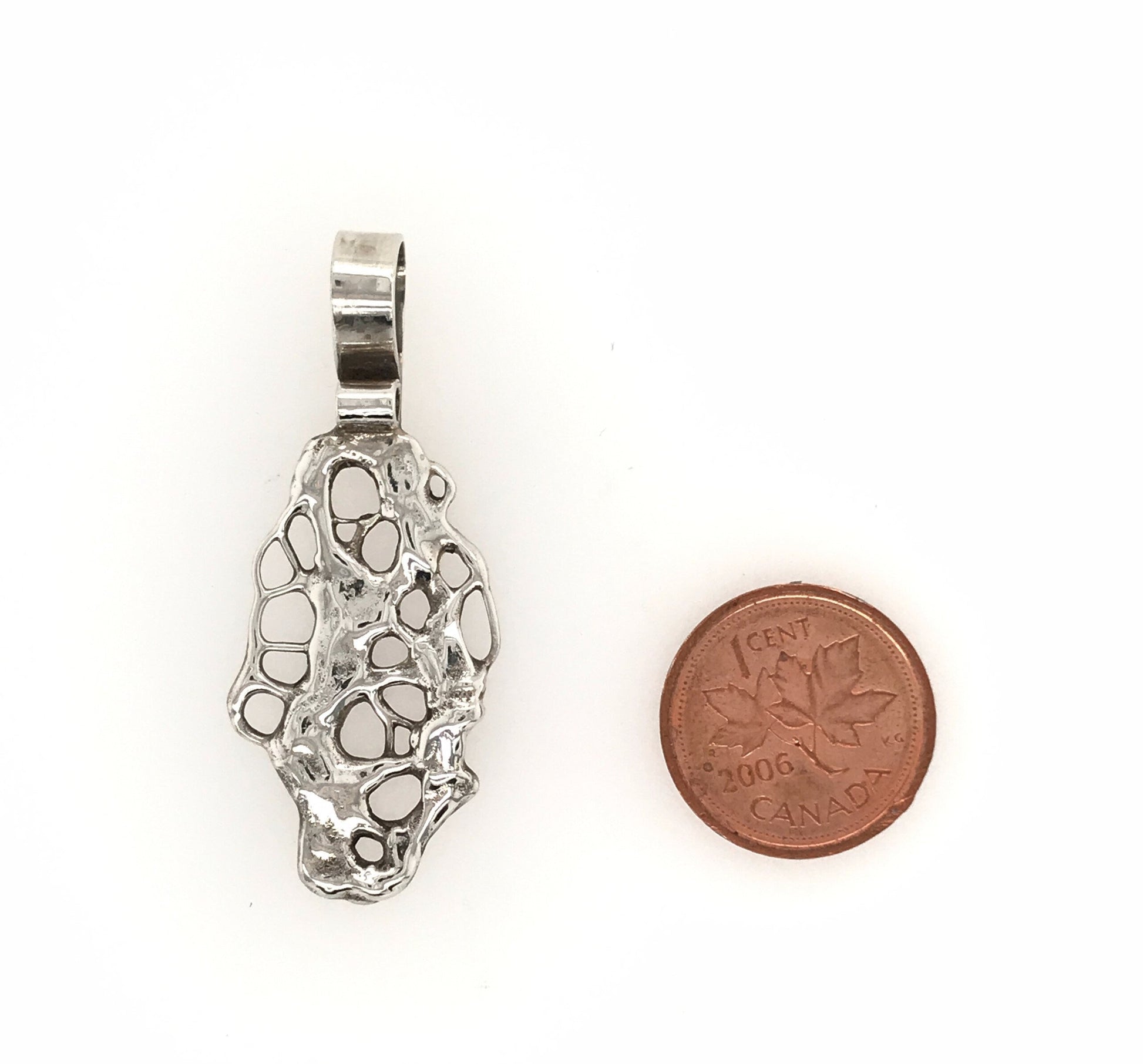 Argentium Silver Pendant ("Molten Tree Pendant") - Barb Murrin Jewelry