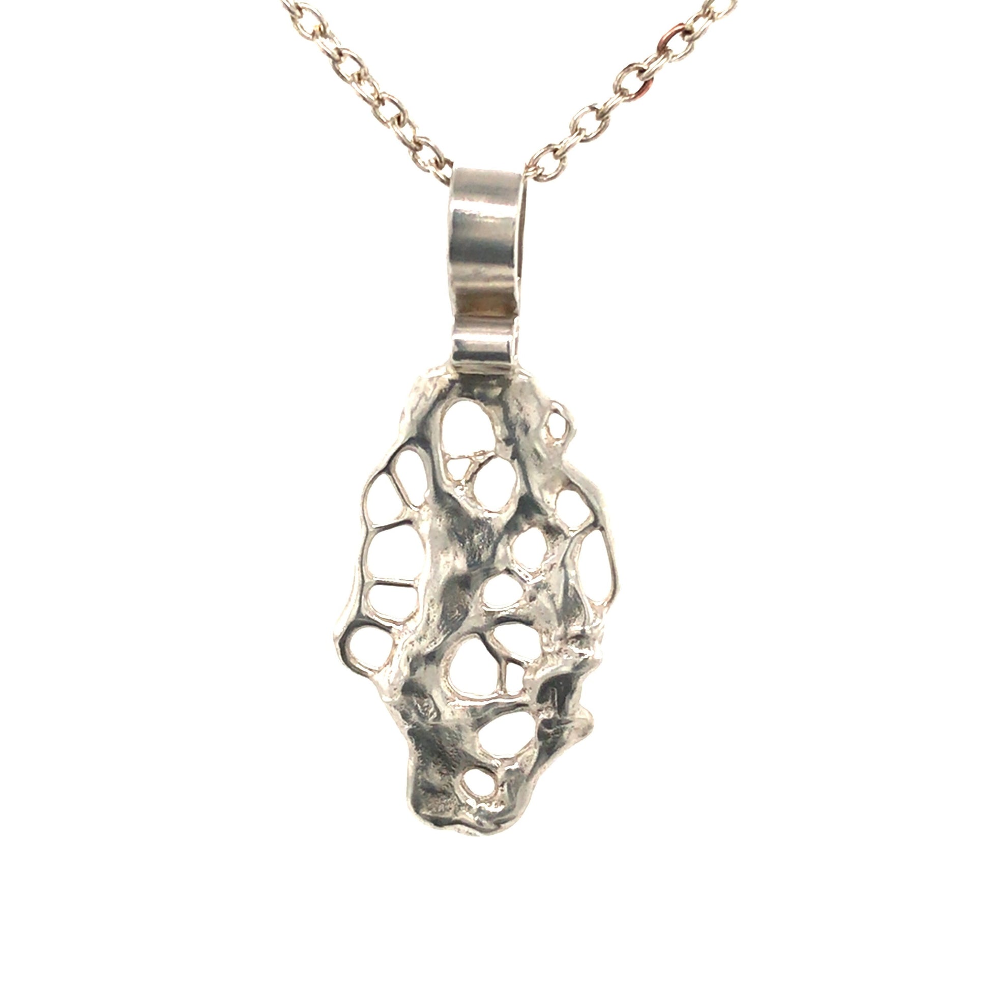 Argentium Silver Pendant ("Molten Tree Pendant") - Barb Murrin Jewelry