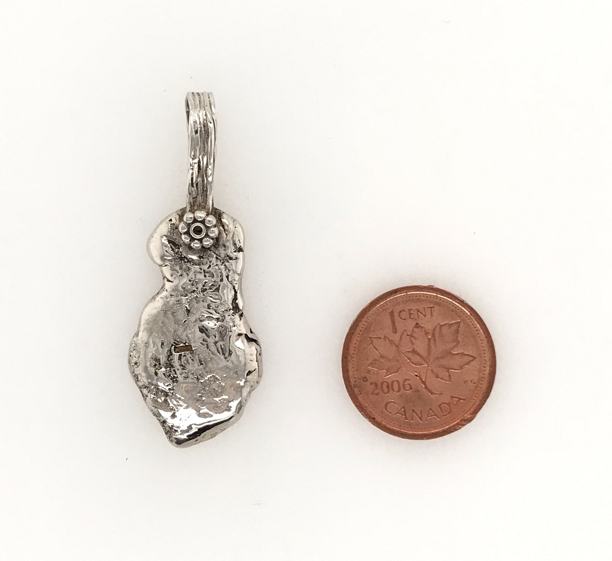 Argentium Silver Pendant ("Victorian Reticule") - Barb Murrin Jewelry