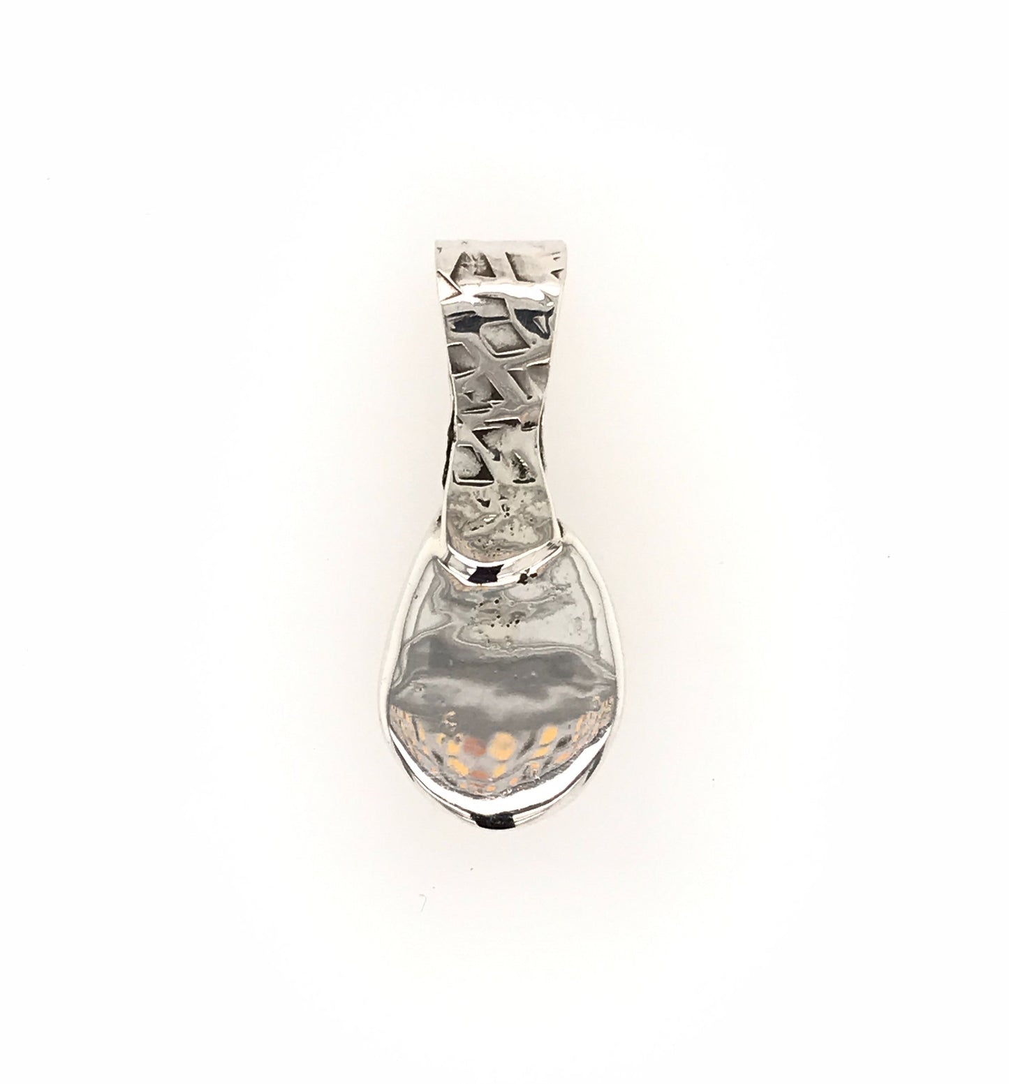 Argentium Silver Teardrop Pendant ("Teardrop on a Ribbon") - Barb Murrin Jewelry