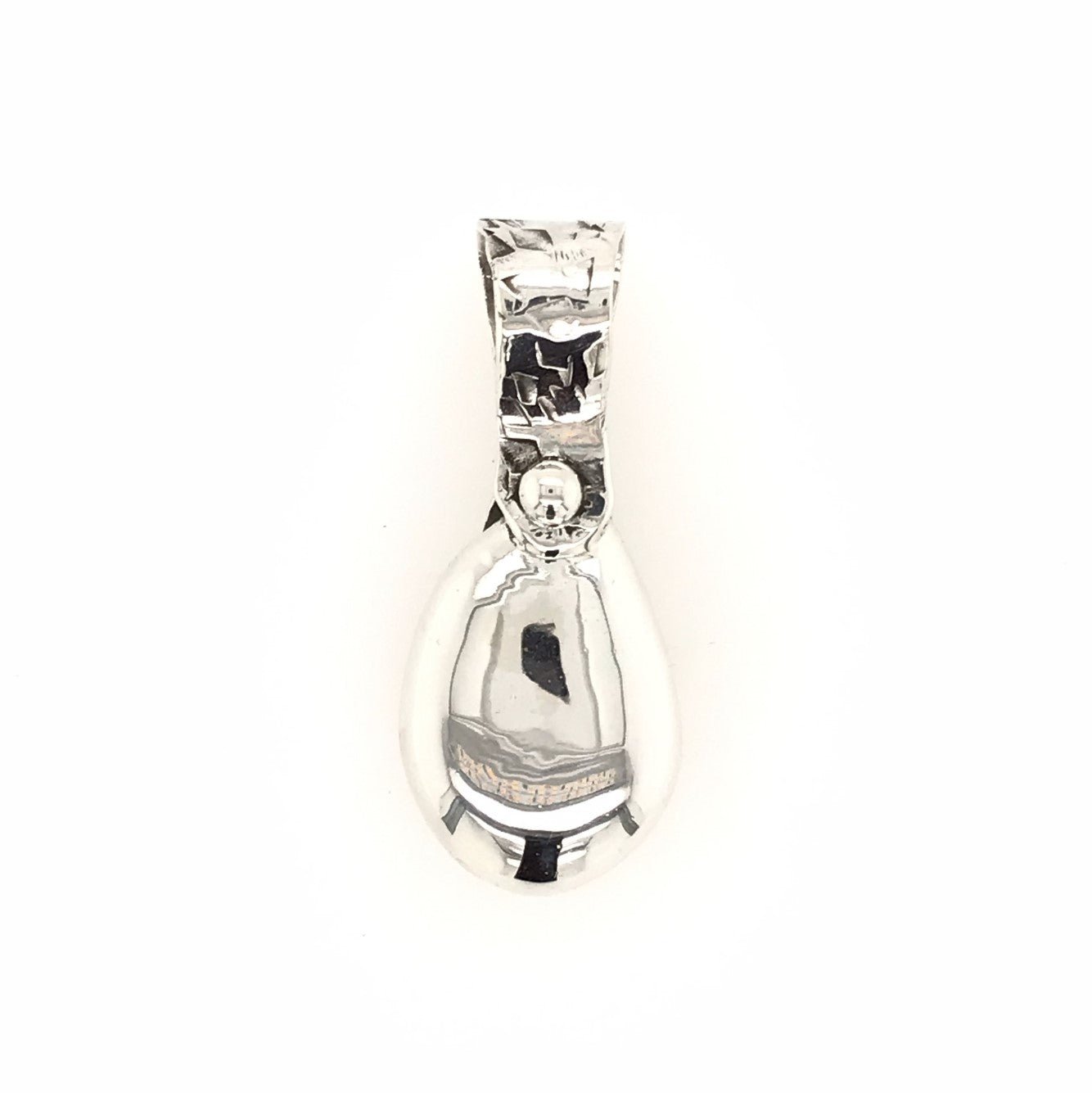 Argentium Silver Teardrop Pendant ("Teardrop on a Ribbon") - Barb Murrin Jewelry