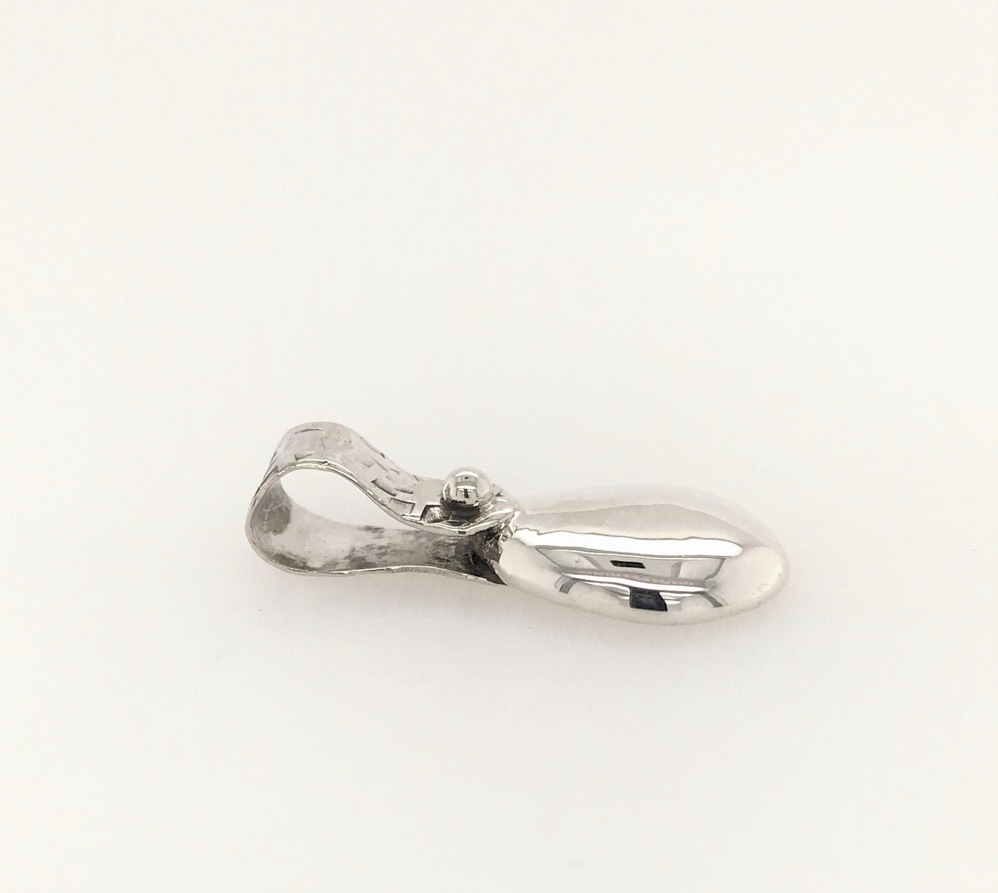 Argentium Silver Teardrop Pendant ("Teardrop on a Ribbon") - Barb Murrin Jewelry