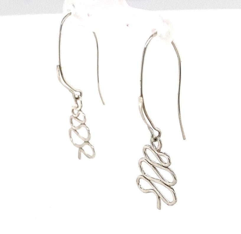 Argentium Silver Tree Earrings - Barb Murrin Jewelry