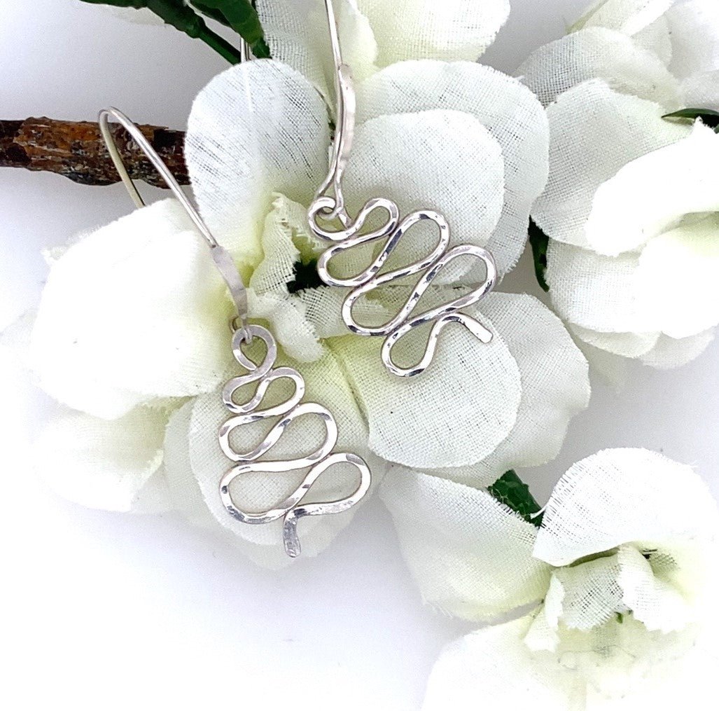 Argentium Silver Tree Earrings - Barb Murrin Jewelry