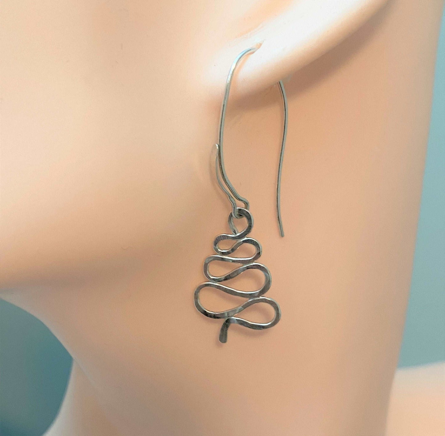 Argentium Silver Tree Earrings - Barb Murrin Jewelry