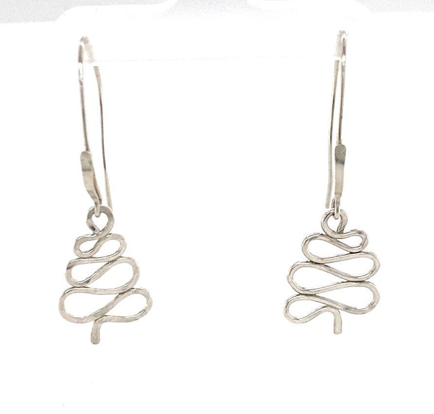 Argentium Silver Tree Earrings - Barb Murrin Jewelry